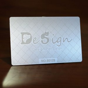 Silver Plated Metal Membership Card